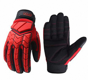 Vantrex Industries PRI Prêt à expédier, protection contre les chocs en TPR, rembourrage SBR, résistance aux vibrations, sécurité au travail, mécanicien, rouge, spandex - Product Image 2