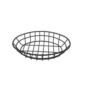 Round Black <b>Wire</b> Storage Tray Metal <b>Wire</b> <b>Basket</b> Kitchen Countertop Fruit Bowl Bread Holder Table Server - Product Image 2