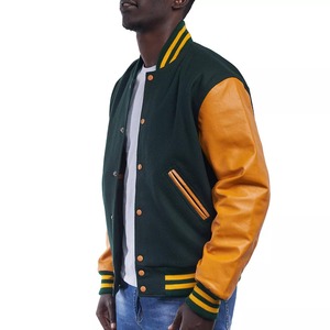 High Street Style Wool Stand Collar Patchwork Varsity <b>Jackets</b> for <b>Men</b> Custom Logo Winter Fashion Factory Prices - Product Image 2