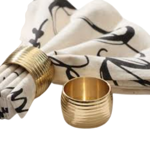 Lot de 4 Anneaux de Serviette Faits Main en Nacre, Élégants, en Métal et Nacre Incrustée, Accessoires de Table pour la Maison et les Événements – En Promotion - Product Image 3