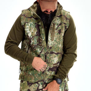 Gilet de chasse d'hiver pour homme, softshell, imperméable, respirant, fermeture éclair, col rabattable - Product Image 5
