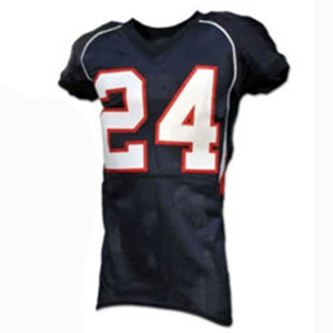 Conjunto de Uniforme de Fútbol Americano Personalizado, Camiseta Negra de Malla con Cuello en V y Manga Corta, Número 24, Pantalones Blancos con Cierre de Lazo, Transpirable, para Adultos - Product Image 2