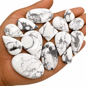 Cabochons en howlite naturelle en gros, pierres en howlite blanches polies en vrac pour la fabrication de bijoux, fournisseur en gros - Product Image 6