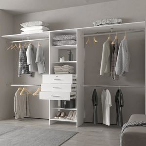 Sistema de Organización de Armarios Modulares Blancos con Barras para Colgar, Armarios y Organizadores Premium - Product Image 2