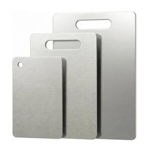 Tabla de Cortar de Acero Inoxidable Puro, Tabla de Cortar Antibacteriana para Cocina, Tablas de Cortar de Metal - Product Image 1
