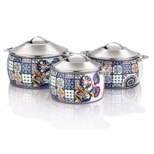 Top Trending <b>Food</b> Warmer Catering Party Luxury Stainless Steel Casserole Latest Hot <b>Food</b> <b>Server</b> Set Of Three - Product Image 6