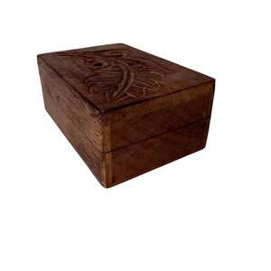 Low Cost Wooden Gift Storage <b>Box</b> for Jewelry, Rings, Earrings and Small <b>Treasures</b> with Elegant Rustic Design for Home - Product Image 1