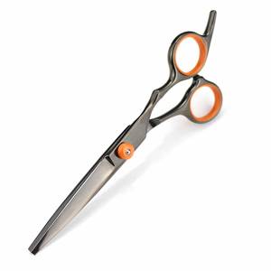 Ciseaux professionnels pour la coupe des cheveux, acier inoxydable 4CR13, pointe acérée, réutilisables, pour droitiers, manche long, accents orange, usage en salon - Product Image 5