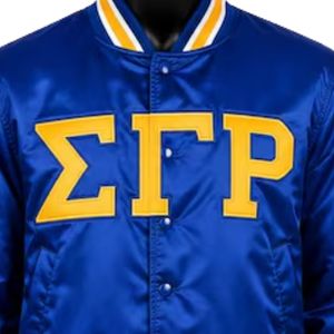 Custom Sigma Gamma Rho Sisterhood Varsity Jacket Women Embroidered Greek Letter Sorority Baseball <b>Coat</b> College Fashion Outerwear - Product Image 3