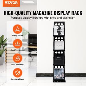 Tasche pieghevoli a 4 livelli per espositore per riviste porta Brochure catalogo portatile Stand per fiere di uffici che trasportano mostre - Product Image 2
