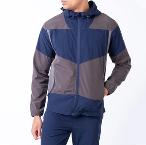 Ensemble survêtement homme en nylon coupe-vent personnalisé, veste et pantalon de jogging, couleurs contrastées, léger - Product Image 5
