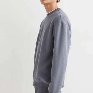 Wholesale Custom Logo Embroidered 100% Cotton <b>Men's</b> Autumn Fleece <b>Sweatshirts</b> High Quality <b>Grey</b> <b>Sweatshirts</b> MADE BY BS - Product Image 1