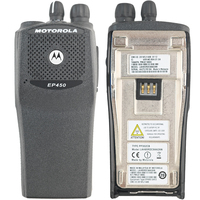 Radio Motorola EP450 VHF UHF Analógico Digital, Walkie Talkie de Largo Alcance con Batería de Alta Capacidad, Radio Bidireccional Portátil