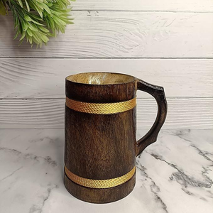 Taza de Café/Té de Madera Hecha a Mano de Estilo Japonés, de Lujo, con Asa, Ideal para Regalos y Uso Diario - Product Image 2