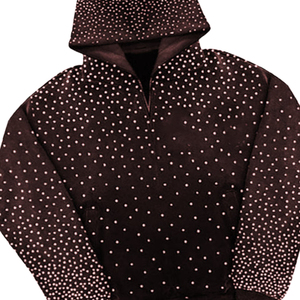 Sudadera con Capucha para Hombre, Estilo Casual y Urbano, Corte Regular, Lavado Ácido, Efecto Desgastado por el Sol, Tejido Grueso, con Pedrería, Suministro OEM al por Mayor - Product Image 5
