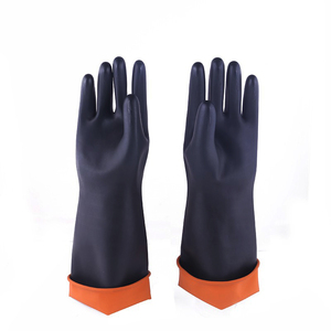 Guantes de Látex Negros Industriales de Protección Laboral, Resistentes a Ácidos y Álcalis, 100g, Guantes de Látex Negros Resistentes a Químicos - Product Image 5