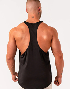 High Quality Men's Gym Wear Workout Tank Tops 100% Polyester Quick Dry Breathable Solid Pattern High Street Style Front Nonwoven - Product Image 2