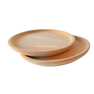 Assiette ronde en bois personnalisée nettoyage léger et facile pour collations desserts plats différentes tailles pour vaisselle - Product Image 1
