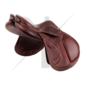 Silla de salto de máximo rendimiento, de cuero genuino premium, estilo inglés de contacto estrecho, con amortiguación, productos de carreras de caballos ingleses de la India. - Product Image 6