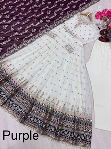 Vêtements indiens et pakistanais haut de gamme, robe Anarkali, ensemble de vêtements pakistanais Kurti, ensemble pour femmes, festival Diwali, fête décontractée, faux georgette - Product Image 2