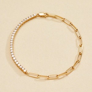 Anillo de Oro de 14K con Diamante Cultivado en Laboratorio - Joyería de Lujo Tipo Tenis, Corte Brillante Redondo de 1.00 CT, Certificado IGI, para Mujer - Product Image 1