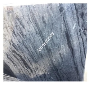 แผ่นหินอ่อนสีดำนาดีลายเส้นสีดำเข้ม สำหรับใช้ในครัว ท็อปอ่างล้างหน้า ผนังตกแต่ง พื้น และแผ่นปูพื้น - Product Image 1