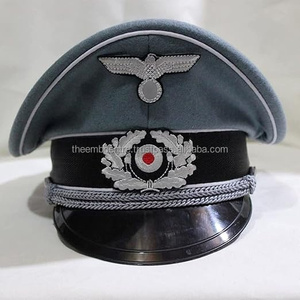 Casquette multi-capitaine officier de l'armée de l'air unisexe de haute qualité en laine taille personnalisée casquette réglable en coton imprimé en soie - Product Image 4