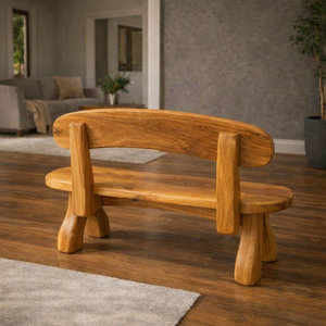 Banc en bois massif artisanal Luxali, vente directe d'usine, design moderne, écologique, durable, 3 places, décoration d'appoint pour la maison - Product Image 4