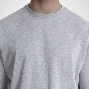 Camiseta de cuello redondo extragrande de nueva llegada, estilo urbano, de algodón grueso, corte holgado, informal y a la moda para hombre. - Product Image 6