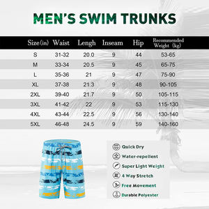กางเกงชายหาดผู้ชายขายส่ง ผลิตจากโพลีเอสเตอร์ แฟชั่นสำหรับออกกำลังกาย ชุดว่ายน้ำฤดูร้อน พร้อมลายพิมพ์แบบซับลิเมชั่น - Product Image 5