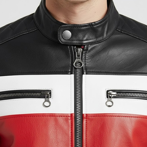 เสื้อแจ็คเก็ตหนังแกะแท้สำหรับผู้ชาย แจ็คเก็ตหนังบุขนคอปก  ไซส์ใหญ่ เสื้อโค้ทผู้ชายสำหรับฤดูหนาว - Product Image 4