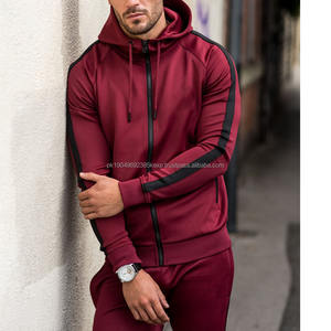 Ensemble de survêtement pour homme avec sweat à capuche à double fermeture éclair personnalisé 350 g/m², pantalon de survêtement en strass Freece, ensemble de 2 pièces, mode streetwear pour homme, taille plus - Product Image 5