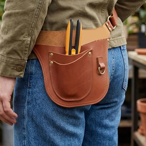 Cinturón organizador de herramientas de floristería de cuero premium, ajustable, resistente, con múltiples bolsillos, precio mayorista, OEM, en venta. - Product Image 2