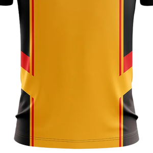 Maillot de cricket pour hommes, noir et or, à sublimation, à manches courtes, pour l'entraînement sportif, les matchs, les performances et l'uniforme d'équipe - Product Image 6