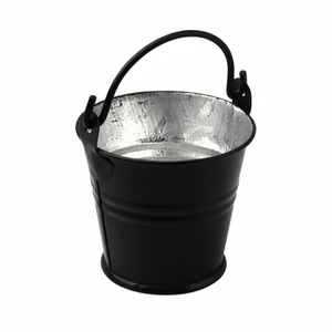 Jardinières en métal tendance, finition dorée, avec poignée, pour la décoration de fleurs et de plantes vertes dans le jardin, utilisation intérieure et extérieure, seaux. - Product Image 6