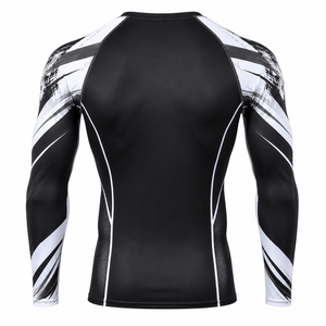 Maillot de compression respirant en polyester/spandex à manches longues, personnalisable, pour sportifs – Fabricant OEM ODM - Product Image 2