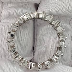 Anillo de eternidad completo con corte baguette y marquise de moissanita para mujer, plata 925 original, regalo de promesa nupcial para ella - Product Image 3