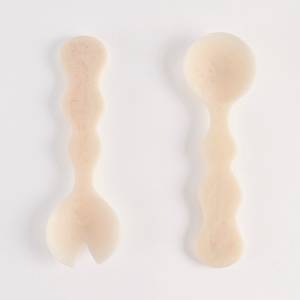 Ensemble Cuillère et Fourchette à Salade Modernes en Résine Premium, Finition Miroir, Écologique, Durable, Non Toxique, Long Manche, Léger, Idéal pour les Restaurants - Product Image 2