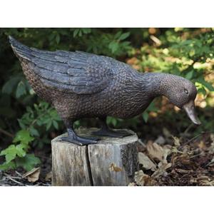 Sculpture d'oie en fonte, finition bronze, faite à la main, décorative, personnalisable, statue d'oiseau pour décoration de jardin - Product Image 5