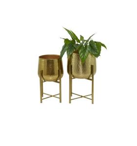 Macetero de Metal Hecho a Mano con Soporte |   Juego de Macetas Contemporáneas para Interiores - Product Image 1