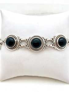 Bracelet ajustable en onyx noir, bijoux en pierres précieuses faits à la main, cadeau élégant pour femmes, fournisseur en gros - Product Image 5