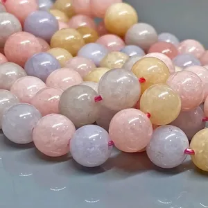 Cuentas de Morganita Teñida Naturalmente de 6mm, Redondas y Lisas, Grado AA, para la Fabricación de Joyería al por Mayor - Product Image 5