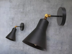 Industrial Brass Wall <b>Sconce</b> with Brass Accent | Art Deco Design | Handmade Home Office <b>Lighting</b> Fixture - Product Image 2