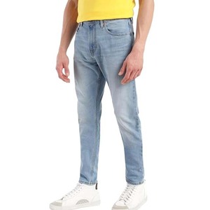 Men's <b>Jeans</b> Washed Blue Mid <b>Waist</b> Baggy Straight Pants Casual Denim <b>Jeans</b> Wide Leg <b>Jeans</b> Men - Product Image 1
