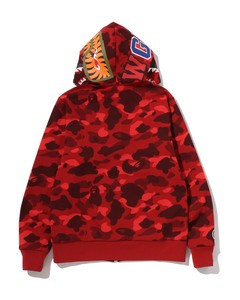 <span class=keywords><strong>Sudadera</strong></span> con Capucha y Cremallera con Estampado de Camuflaje Rojo, Unisex, Estilo Urbano, Corte Holgado, para Otoño, 100% Algodón Ecológico - Product Image 4