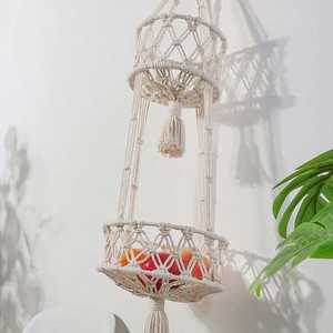 Estante de Pared Redondo de Yute Tejido a Mano, Ecológico y Sostenible, Estilo Art Deco, Decoración Rústica para Interiores Modernos - Product Image 3