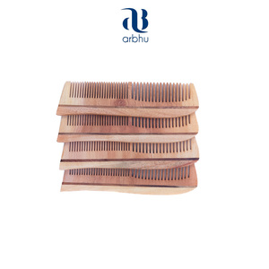 Peigne démêlant en bambou pour les soins des cheveux avec manche en bois personnalisable - Product Image 4