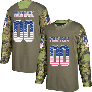 Nouveaux arrivages : maillots de hockey sur glace pour hommes, vente en gros, sublimation, uniformes d'équipe sportive, impression camouflage sublimée. - Product Image 4