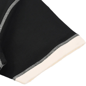 เสื้อยืดฮิปฮอปแบบตัดเย็บพร้อมตะเข็บตัดกัน ตะเข็บเย็บแบบคอนทราสต์ ไหล่ตก สตรีทแวร์ ปรับแต่งการพิมพ์ได้ - Product Image 6