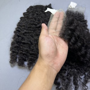 Cuticule alignée 100% vierge brute birmane bouclée faisceaux couleur naturelle vietnamien QHair vendeurs cuticule aligné extensions de cheveux - Product Image 3